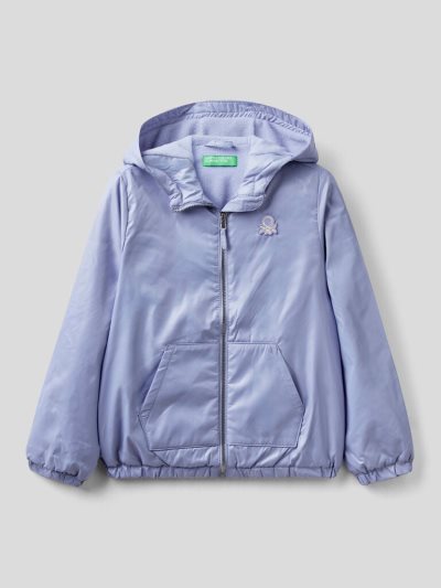 Lilac Kids' Benetton Glossy Zip And Hood Light Jackets | AU688477