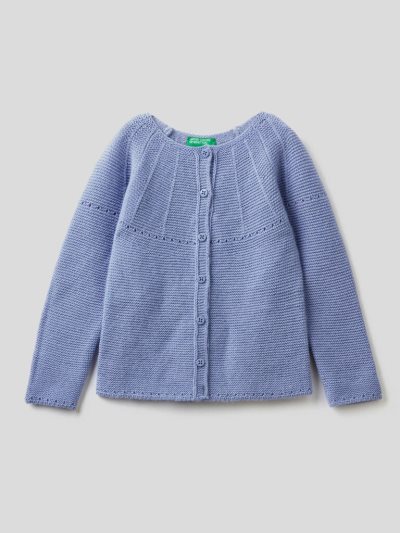 Lilac Kids' Benetton Perforated Details Cardigan | AU556646