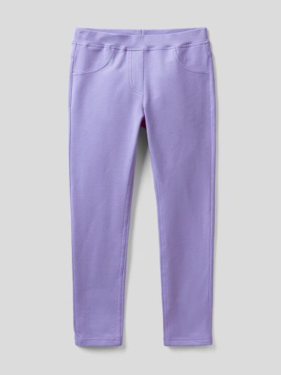 Lilac Kids' Benetton Stretch Sweat Fabric Jeggings | AU905857