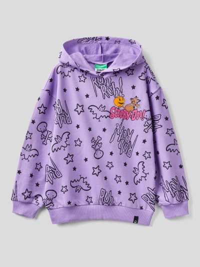 Lilac Kids' Benetton Warm Scooby-doo Hoodie | AU690043