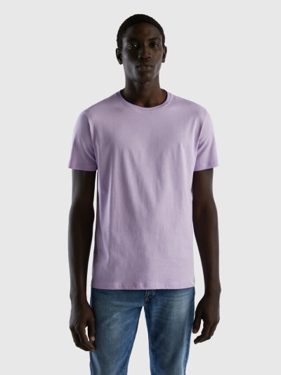 Lilac Men's Benetton Short Sleeve T Shirts | AU457569