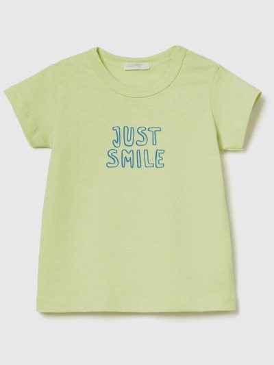 Lime Kids' Benetton Organic Cotton Print T Shirts | AU114732