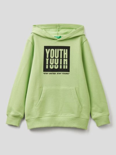 Lime Kids' Benetton Printed Hoodie | AU742555