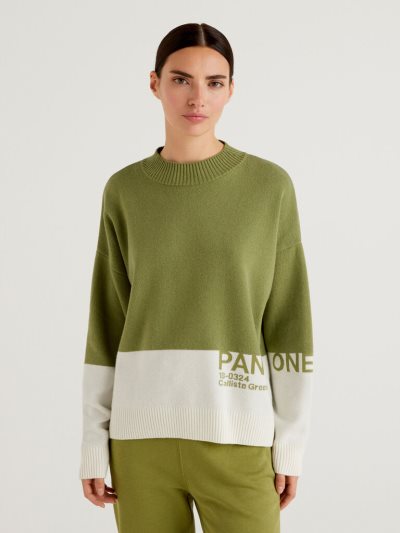 Military Green Women's Benetton Benettonxpantone™ Turtleneck High Neck Sweaters | AU710766