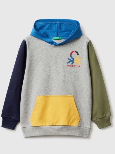 Multi-color Kids' Benetton 100% Cotton Hoodie | AU567984