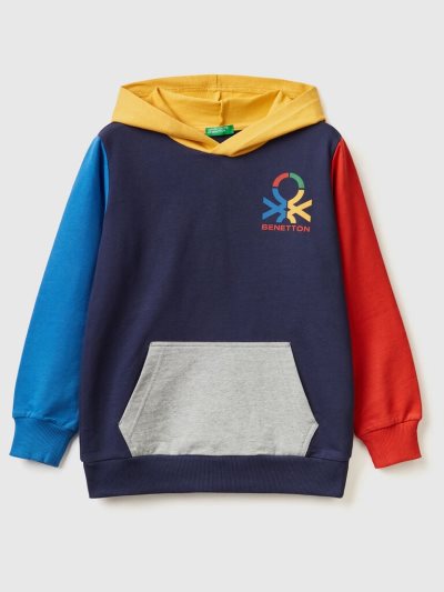 Multi-color Kids' Benetton 100% Cotton Hoodie | AU587825