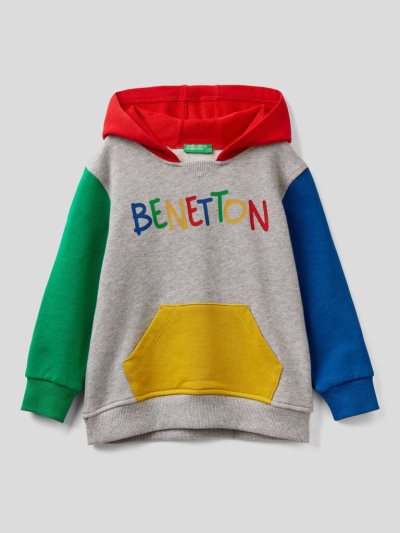 Multi-color Kids' Benetton Kangaroo Pocket Hoodie | AU862826