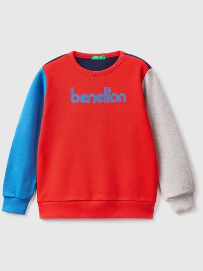 Multi-color Kids' Benetton Logo Print Sweatshirt | AU768863