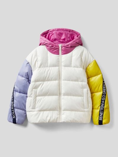 Multi-color Kids' Benetton Padded Recycled Wadding Jackets | AU564600