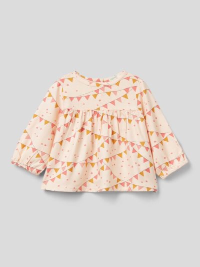 Multi-color Kids' Benetton Patterned Pure Viscose Blouse | AU072934