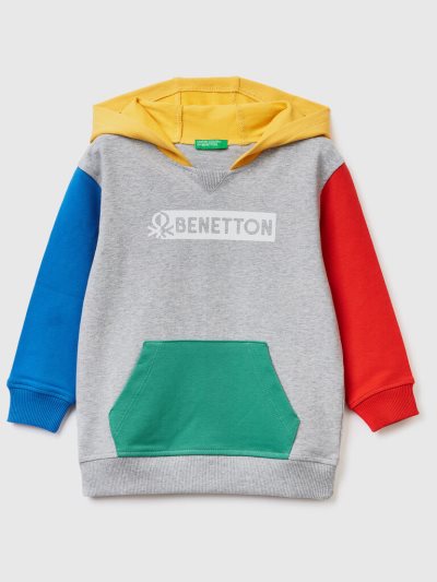 Multi-color Kids' Benetton Stretch Organic Cotton Hoodie | AU646141