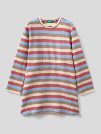 Multi-color Kids' Benetton Warm Striped Dress | AU503199