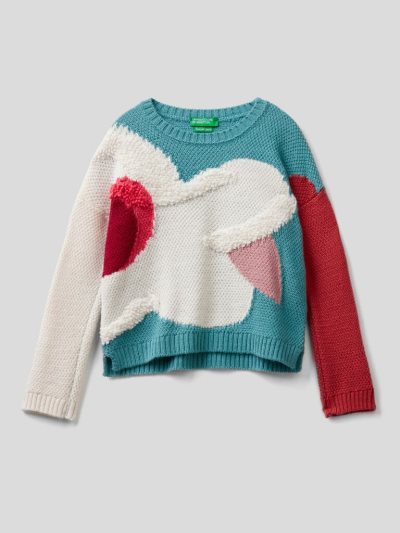 Multi-color Kids' Benetton Wool Blend Inlay Sweaters | AU571281