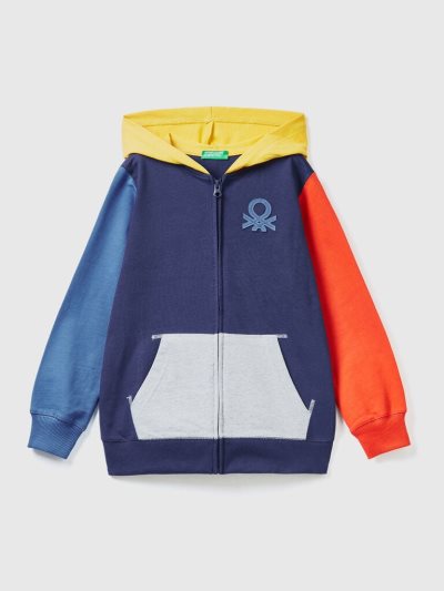 Multi-color Kids' Benetton Zip-up Hoodie | AU073202