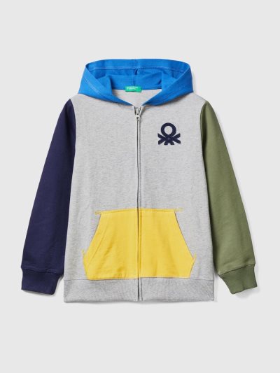 Multi-color Kids' Benetton Zip-up Hoodie | AU728854