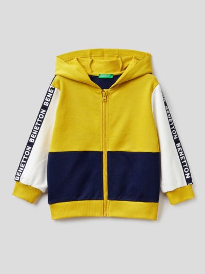 Mustard Kids' Benetton Organic Cotton Hoodie | AU797403