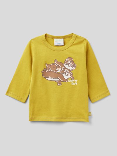 Mustard Kids' Benetton Warm Chip And Dale Print T Shirts | AU833214