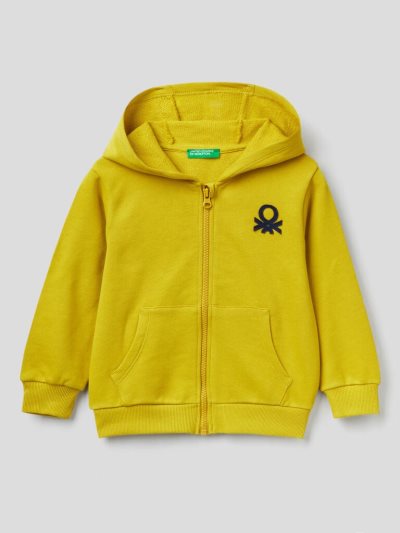 Mustard Kids' Benetton Zip-up Organic Cotton Hoodie | AU112123