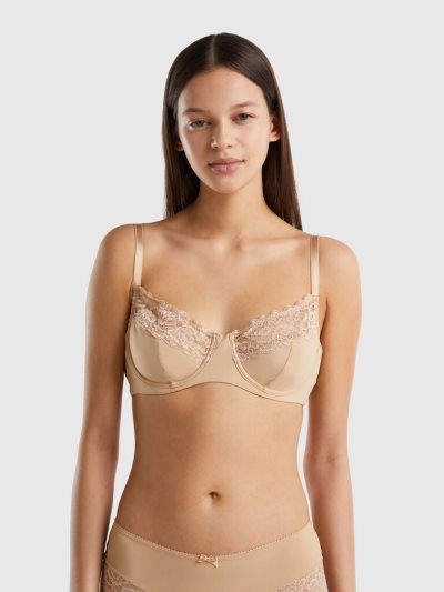 Nude Women's Benetton Padded Mesh Bras | AU498107