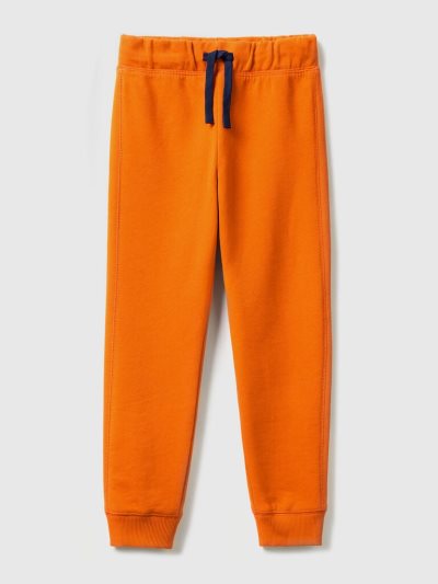 Orange Kids' Benetton 100% Cotton Sweatpants | AU872433