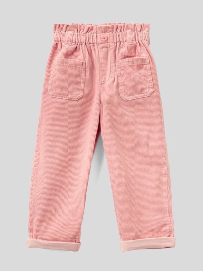 Pastel Pink Kids' Benetton Corduroy Trousers | AU028438