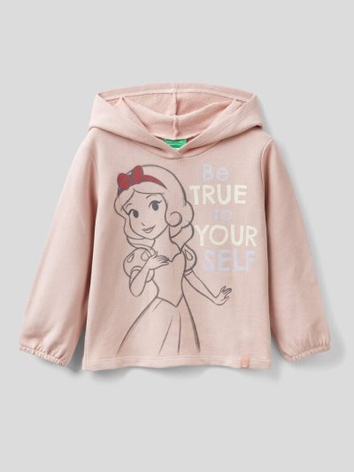 Pastel Pink Kids' Benetton Disney Princess Hoodie | AU950390