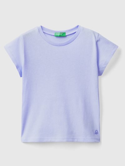 Periwinkle Kids' Benetton 100% Organic Cotton Short Sleeve T-shirts | AU406554