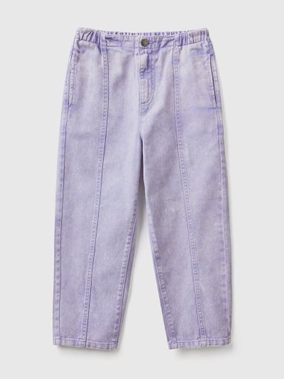 Periwinkle Kids' Benetton Paperbag 100% Cotton Trousers | AU906143