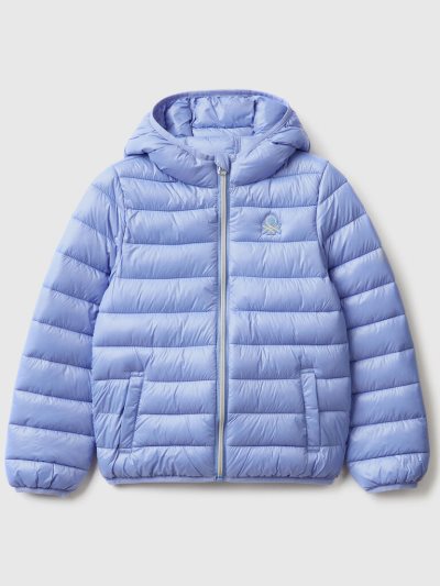 Periwinkle Kids' Benetton Puffer Hood Light Jackets | AU289170