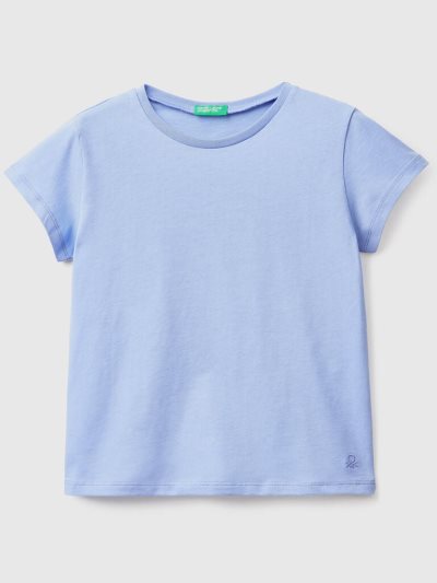 Periwinkle Kids' Benetton Pure Organic Cotton Short Sleeve T-shirts | AU607657