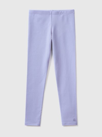 Periwinkle Kids' Benetton Stretch Cotton Logo Leggings | AU470300