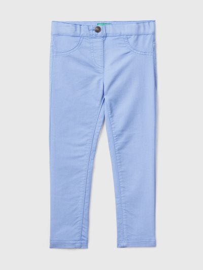 Periwinkle Kids' Benetton Stretch Cotton Blend Jeggings | AU998004