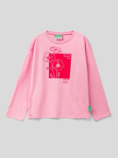 Pink Kids' Benetton Benettonxpantone™ Long Sleeve T-shirts | AU149760