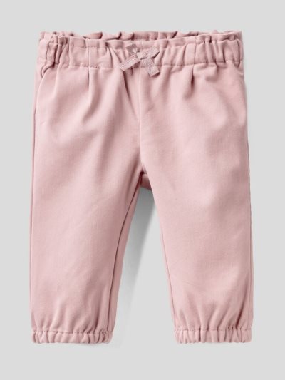 Pink Kids' Benetton Cotton Blend Bow Trousers | AU158115