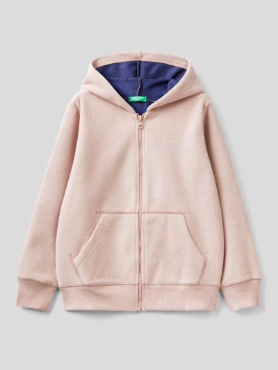 Pink Kids' Benetton Fleece Hoodie | AU269197