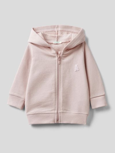 Pink Kids' Benetton Organic Cotton Hooded Sweatshirt | AU054182