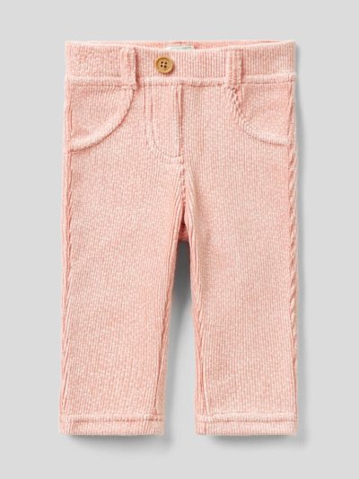 Pink Kids' Benetton Patterned Stretch Chenille Trousers | AU251481