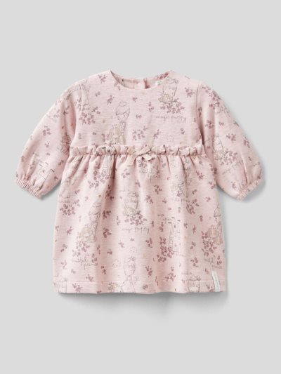 Pink Kids' Benetton Princess Print Dress | AU162377