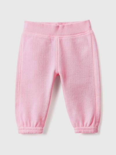 Pink Kids' Benetton Soft Embroidery Sweatpants | AU480082