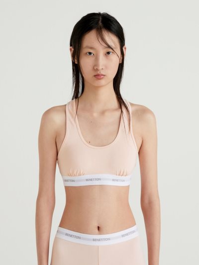 Pink Women's Benetton Stretch Organic Cotton Bras | AU594671