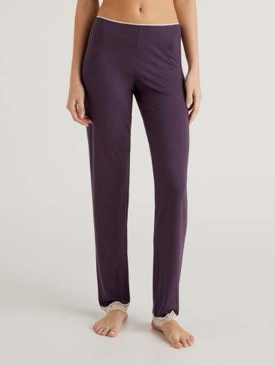 Plum Women's Benetton Lace Details Trousers | AU527375