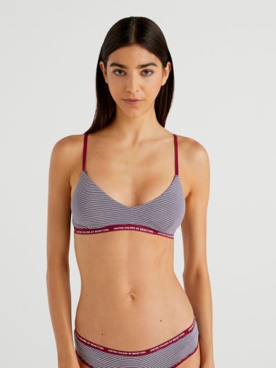 Plum Women's Benetton Patterned Triangle Bras | AU535262