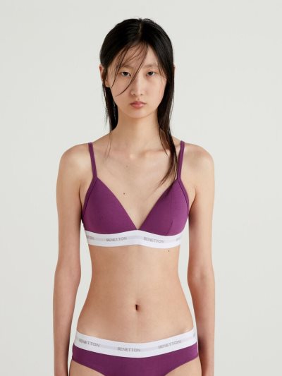 Purple Women's Benetton Triangle Bras | AU227413