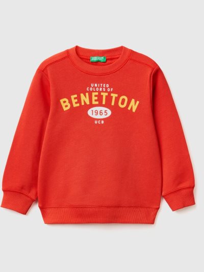 Red Kids' Benetton 100% Organic Cotton Sweatshirt | AU515231