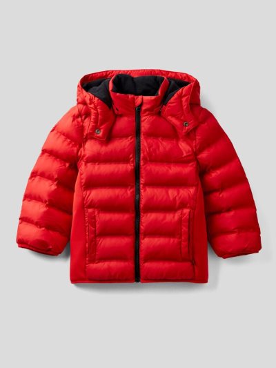 Red Kids' Benetton Detachable Hood Light Jackets | AU946253