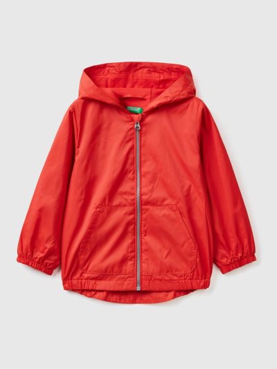 Red Kids' Benetton Light Hood Jackets | AU272045