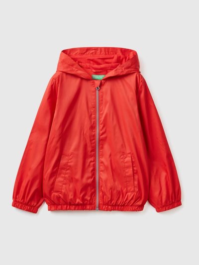 Red Kids' Benetton Light Hood Jackets | AU800017