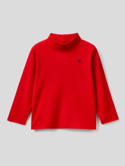 Red Kids' Benetton Long Sleeve Turtle Neck T Shirts | AU723040