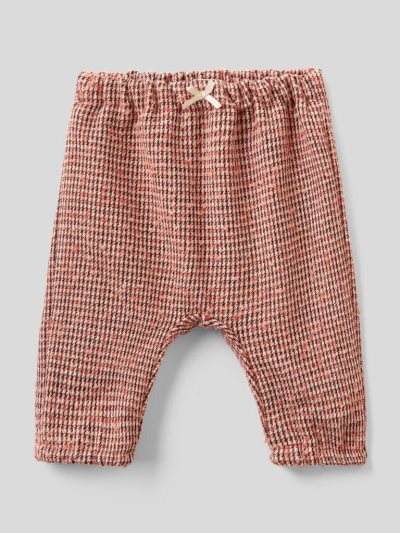 Red Kids' Benetton Patterned Bow Trousers | AU157553