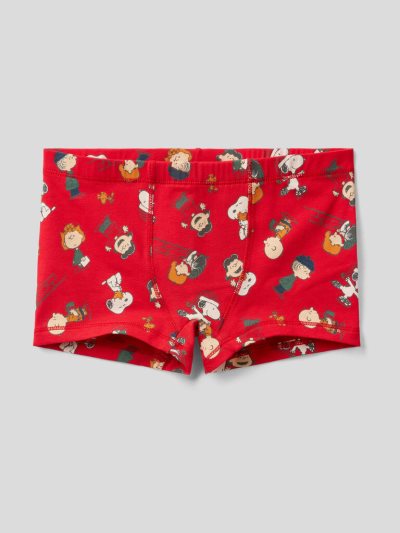 Red Kids' Benetton Peanuts Christmas Boxers | AU675219